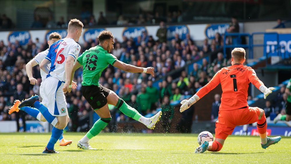 Stoke City FC - Brown goal secures victory at Ewood Park