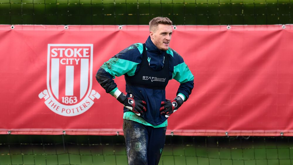 Stoke City FC Daniel Iversen’s first session as a Potter